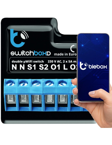Blebox Switchboxd - Podwójny Wyłacznik 230V