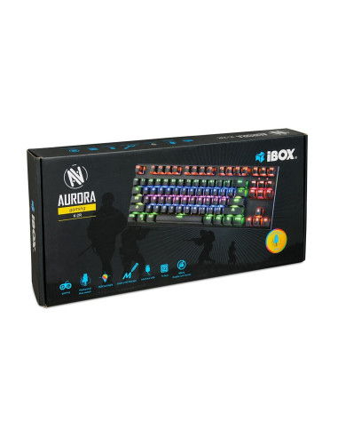 Klawiatura I-Box Aurora K-2R Rgb, Mechaniczna, Blue Switch, Gaming
