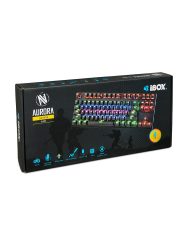 Klawiatura I-Box Aurora K-2R Rgb, Mechaniczna, Blue Switch, Gaming