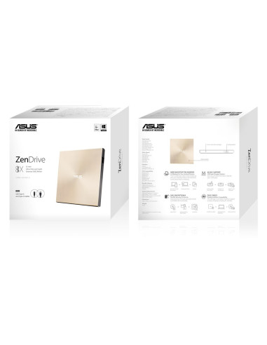 Nagrywarka Asus Sdrw-08U9M-U Sdrw-08U9M-U/Gold/G/As (Usb 2.0  Zewnętrzna)