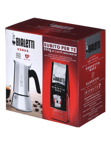 Zestaw Kawiarka New Venus 6 + Perfetto Moka Classic