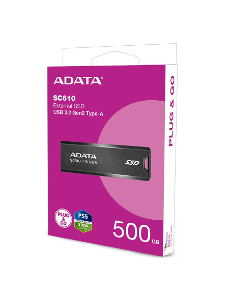Adata Dysk Ssd Sc610 500Gb Black