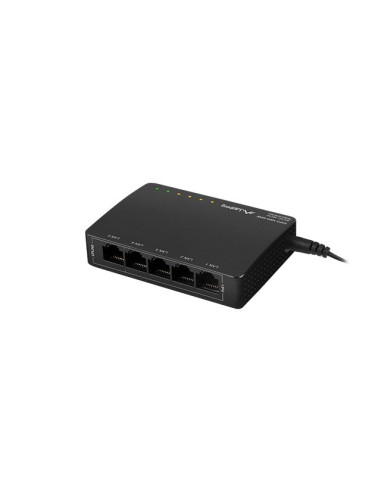 Lanberg Switch Poe Dsp3-1005-60W (5-Port, 1Gb/S, 30W/Port))