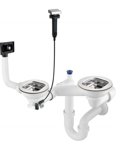 Syfon Do Zlewozmywaka Stalowego 1.5- I 2-Komorowego
