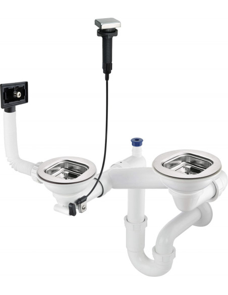 Syfon Do Zlewozmywaka Stalowego 1.5- I 2-Komorowego