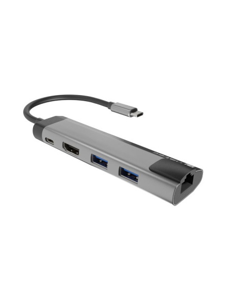 Natec Multiport Fowler Go Usb-C -  Hub Usb 3.0 X2, Hdmi 4K, Usb-C Pd, Rj45 Nmp-1985