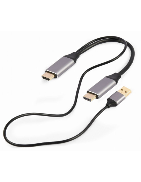 Gembird Aktywny Konwerter Sygnału Hdmi 4K Na Displayport 2M, Czarny