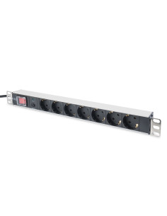 Listwa Zasilająca Pdu 19" Rack, 7X Schuko, 2.0M, 1X Unischuko, 16A, Wł./Wył., Zab. Przeciążeniowe