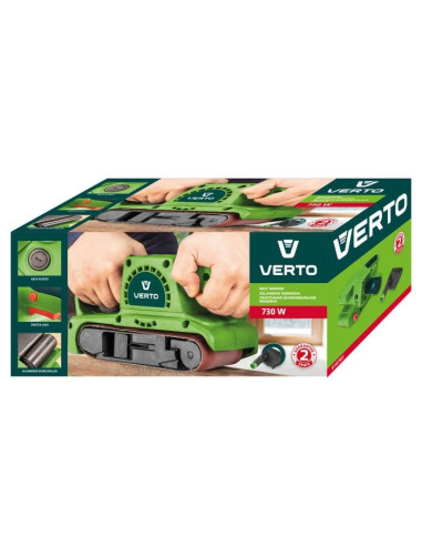 Szlifierka Taśmowa 730W, Pas Bezkońcowy 75 X 457 Mm Verto