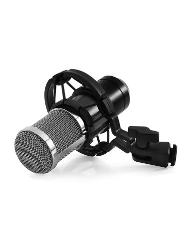 Media-Tech Mikrofon Pojemnościowy Kierunkowy Z Zestawem Akcesoriów Srebrny Mt397S