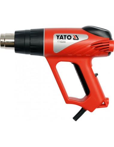 Yato Yt-82288 Opalarka Pistolet Na Gorące Powietrze 500 L/Min 550 °C 2000 W Czarny, Czerwony