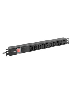 Listwa Zasilająca Lanberg Pdu-10I-0200-Iec-Bk (10 Gniazd W Standardzie Iec320  10 A  2M  Kolor Czarny)