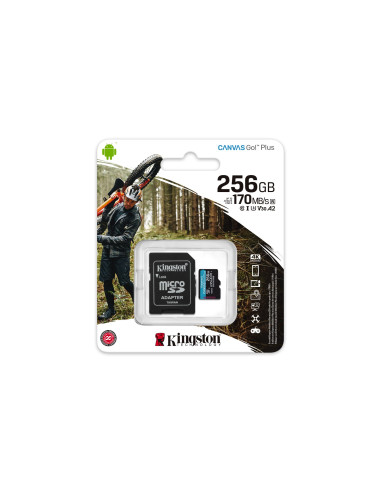 Kingston Microsdxc Canvas Go Plus 256Gb + Adapter