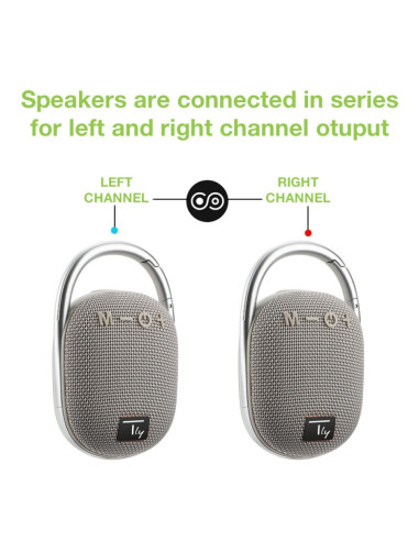 Techly Głośnik Bluetooth 5.3 Bezprzewodowy 5W Tws