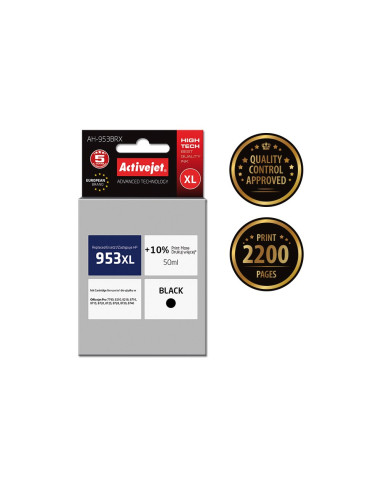 Activejet Ah-953Brx Tusz (Zamiennik Hp 953Xl L0S70Ae  Premium  50 Ml  2200 Stron, Czarny)