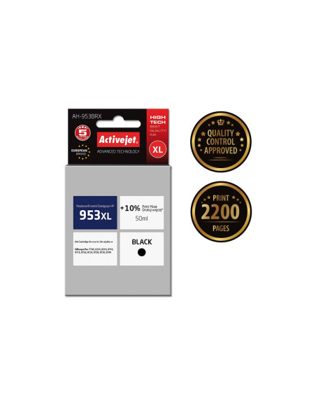 Activejet Ah-953Brx Tusz (Zamiennik Hp 953Xl L0S70Ae  Premium  50 Ml  2200 Stron, Czarny)