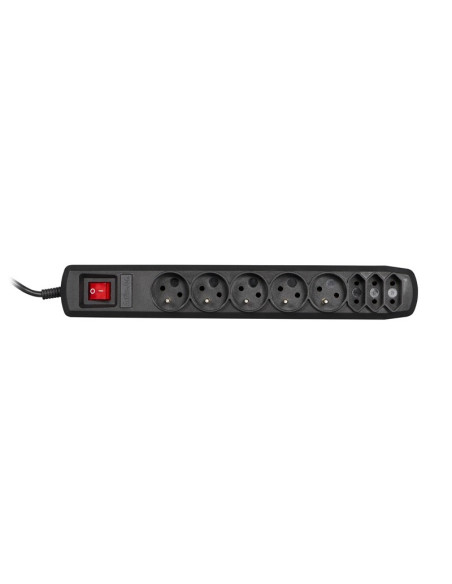 Listwa Przeciwprzepięciowa Activejet Apn-8G/5M-Bk (3 X Typ C, 5 X Ute  10 A  5M  Kolor Czarny)