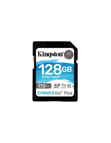 Kingston Microsdxc Canvas Go Plus 170R C10 Uhs-I U3 V30 128Gb