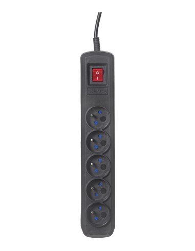 Listwa Przeciwprzepięciowa Activejet 5Gn/5M/Cz (10A  2300W) 5M  Kolor Czarny