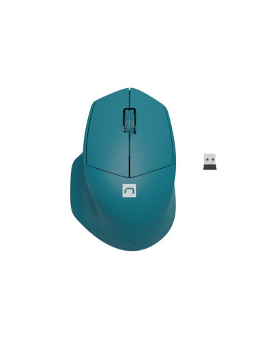 Natec Mysz Bezprzewodowa Siskin 2 1600Dpi Niebieska Bluetooth 5.0 + 2.4Ghz Nmy-1971