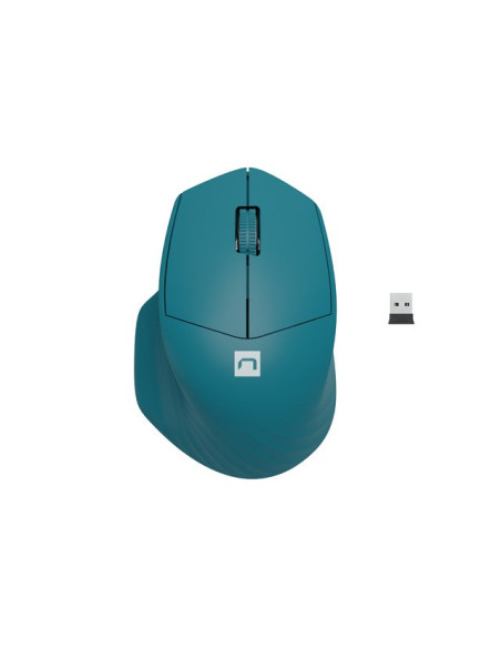 Natec Mysz Bezprzewodowa Siskin 2 1600Dpi Niebieska Bluetooth 5.0 + 2.4Ghz Nmy-1971