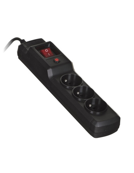 Listwa Przeciwprzepięciowa Activejet Combo 3Gn/1,5M/Cz (10A  2300W) 1,5M  Kolor Czarny