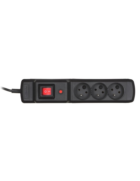 Listwa Przeciwprzepięciowa Activejet Combo 3Gn/1,5M/Cz (10A  2300W) 1,5M  Kolor Czarny