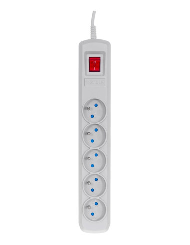 Listwa Przeciwprzepięciowa Activejet 5Gn/1,5M/Cz (10A  2300W) 1,5M  Kolor Szary