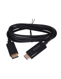 Kabel Savio Cl-56 (Displayport M - Hdmi Typ A  1,5M  Kolor Czarny)