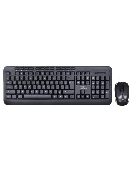 Zestaw Klawiatura + Mysz Titanum Akron Tk109 (Usb 2.0  Kolor Czarny  Optyczna  1600 Dpi)