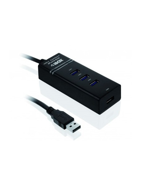 Hub Ibox Usb 3.0 Czarny 4-Porty Iuh3Fb (4X Usb 3.0  Kolor Czarny)