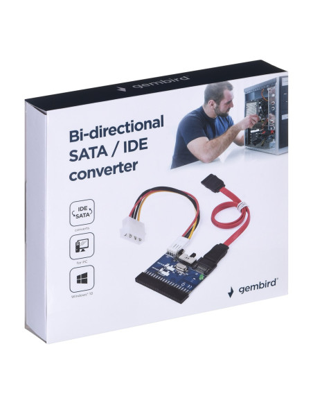 Adapter Gembird Sata-Ide-2 (Sata M - Ide F  0,30M  Kolor Czarny)