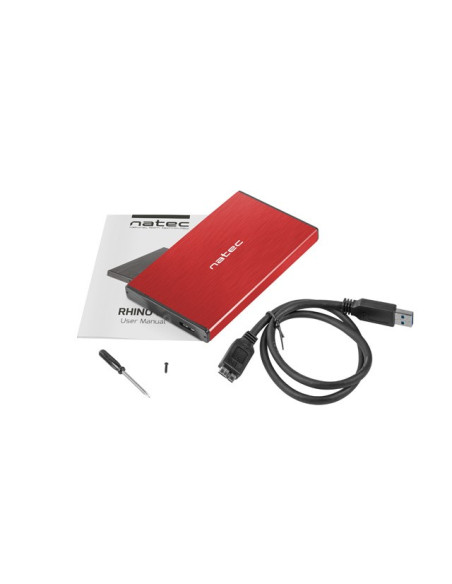 Obudowa Natec Rhino Go Nkz-1279 (2.5"  Usb 3.0  Aluminium  Kolor Czerwony)