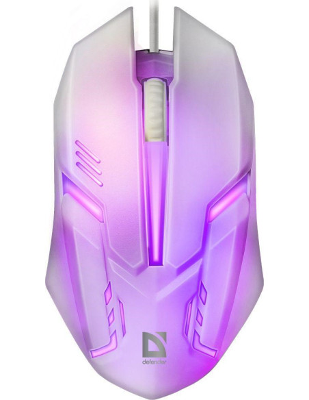 Defender Mysz Cyber Mb-560L 7 Kolorów 1200Dpi 3P Biała 52561
