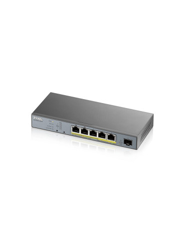 Switch Zyxel Gs1350-6Hp 6P Poe (Poe+: 3 Poe++: 2) 60W Managed Gigabit
