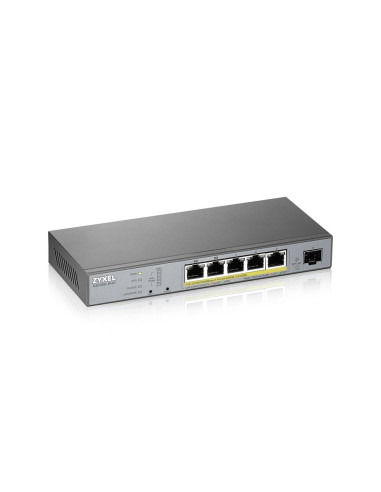 Switch Zyxel Gs1350-6Hp 6P Poe (Poe+: 3 Poe++: 2) 60W Managed Gigabit