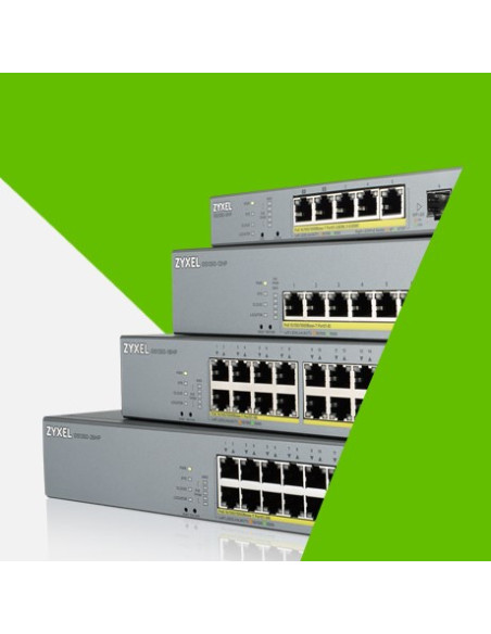 Switch Zyxel Gs1350-6Hp 6P Poe (Poe+: 3 Poe++: 2) 60W Managed Gigabit