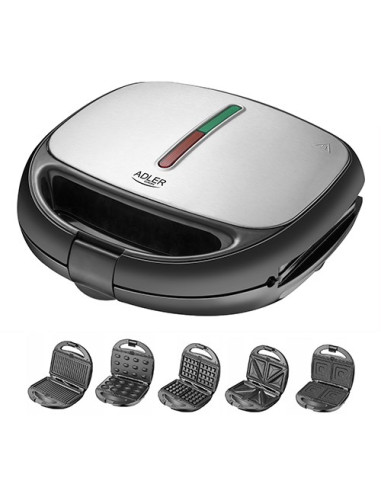Opiekacz Do Kanapek Adler Ad 3040 (800W  Kolor Czarny)