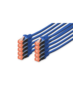 Kabel Krosowy (Patch Cord) Rj45-Rj45, Kat.6, S/Ftp, Awg 27/7, Lsoh, 2M, Niebieski, 10Szt