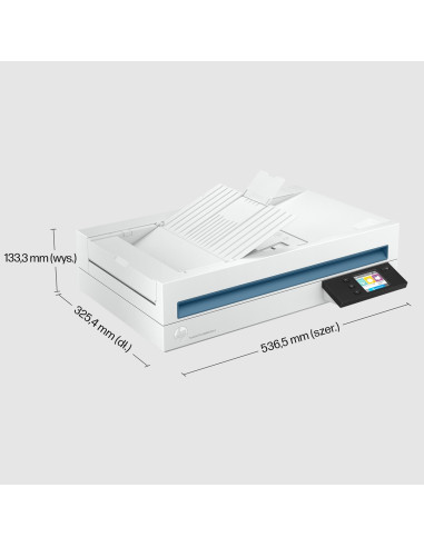 Hp Scanjet Pro N4600 Fnw1 Skaner Płaski/Adf 1200 X 1200 Dpi A5 Biały
