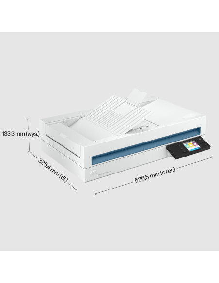 Hp Scanjet Pro N4600 Fnw1 Skaner Płaski/Adf 1200 X 1200 Dpi A5 Biały