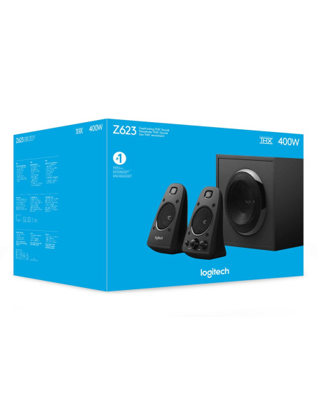 Zestaw Głośników Logitech Z-623 Speaker 980-000403 (2.1  Kolor Czarny)