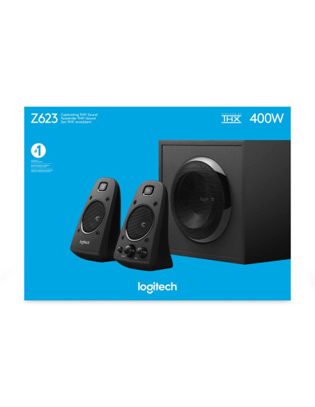 Zestaw Głośników Logitech Z-623 Speaker 980-000403 (2.1  Kolor Czarny)