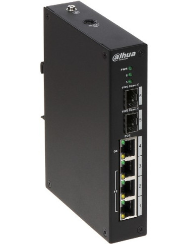 Switch Dahua Pfs3206-4P-96 (1X 10/100/1000Mbps, 3X 10/100Mbps)