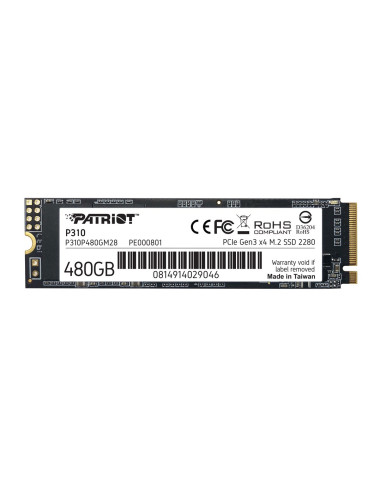 Ssd Patriot P310 480Gb M.2 2280 Pcie Nvme 4.0 X4 Tlc