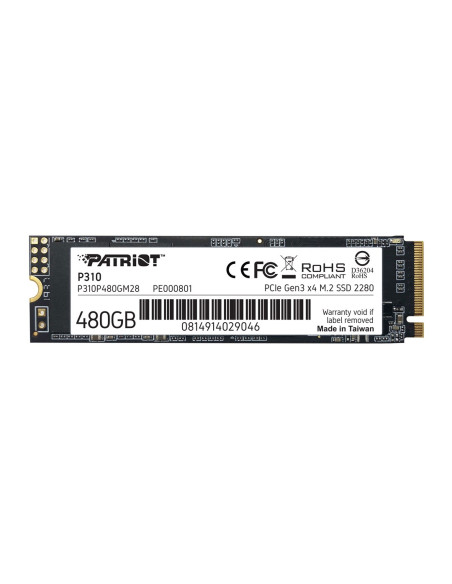 Ssd Patriot P310 480Gb M.2 2280 Pcie Nvme 4.0 X4 Tlc