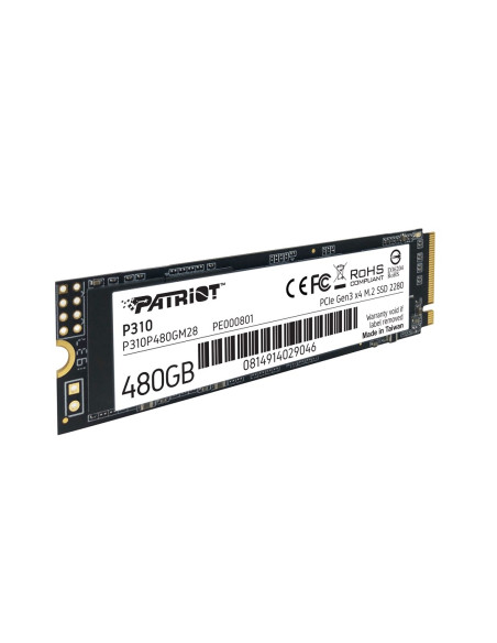 Ssd Patriot P310 480Gb M.2 2280 Pcie Nvme 4.0 X4 Tlc