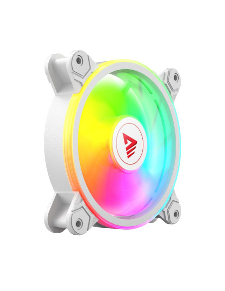 Savio Zestaw 4 Wentylatorów Argb 120 Mm Wraz Z Kontrolerem Oraz Pilotem Fan-01 White
