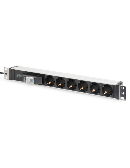 Listwa Zasilająca Pdu 19" Rack, 6X Schuko, 2.0M, 1X Wtyk Unischuko, 16A, Wyłącznik Nadprądowy