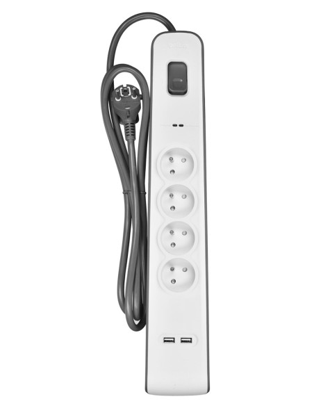 Listwa Zasilająca Belkin Power Surge 4-Port + 2Xusb-A 2.4A 525J 2M Grey/White